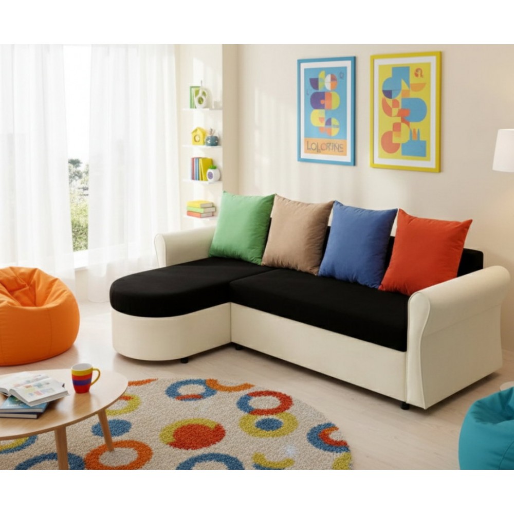 Γωνιακός καναπές Dimus-Πολύχρωμο 224x145x85