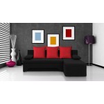Γωνιακός καναπές Lamor- Μαύρο 191x142x70