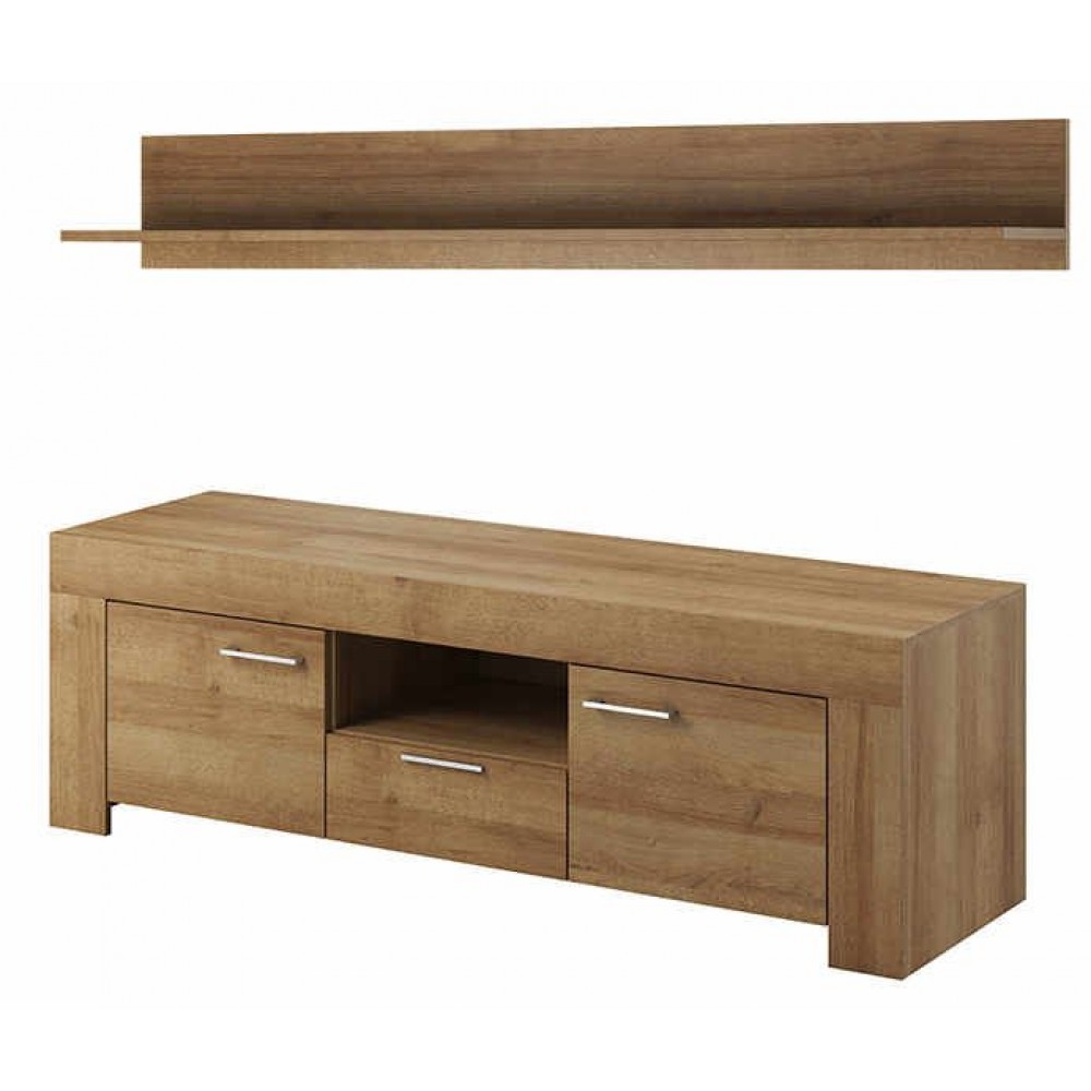 Έπιπλο τηλεόρασης Riviera με ράφι-Καφέ