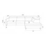 Γωνιακός καναπές Coral-Δεξιά