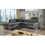 Γωνιακός καναπές Mordo-Γκρι σκούρο - γκρι ανοιχτό-Αριστερή