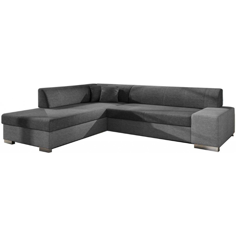 Γωνιακός καναπές Mordo-Γκρι σκούρο - γκρι ανοιχτό-Αριστερή