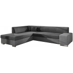 Γωνιακός καναπές Mordo-Γκρι σκούρο - γκρι ανοιχτό-Αριστερή