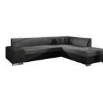 Γωνιακός καναπές Mordo-Μαύρο - Γκρι-Δεξιά