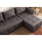 Γωνιακός καναπές Marten-Γκρι - Καφέ 238x150x88