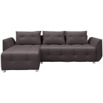 Γωνιακός καναπές Marten-Γκρι - Καφέ 238x150x88