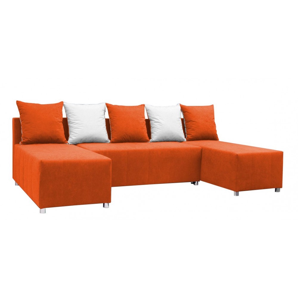 Γωνιακός καναπές Felipe-Πορτοκαλί 253x145x85