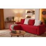 Γωνιακός καναπές Odette-Κόκκινο 222x145x85