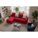 Γωνιακός καναπές Odette-Κόκκινο 222x145x85