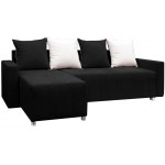 Γωνιακός καναπές Odette-Μαύρο 222x145x85