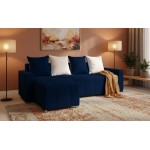 Γωνιακός καναπές Odette-Μπλε 222x145x85