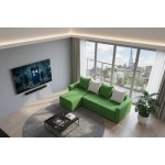 Γωνιακός καναπές Odette-Πράσινο 222x145x85