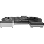 Γωνιακός καναπές Ollenne-Δεξιά-Λευκό - Γκρι