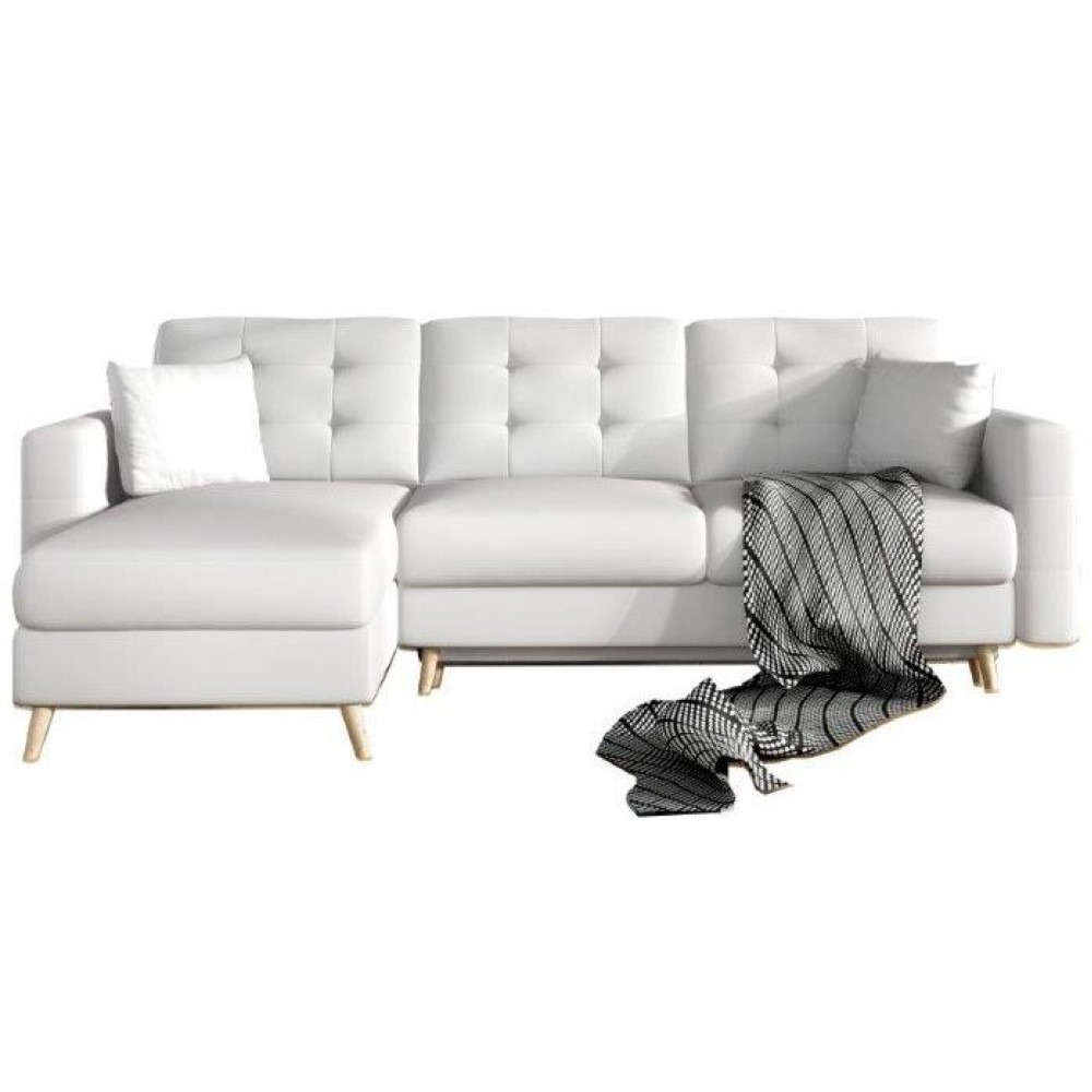 Γωνιακός καναπές Amelion-Λευκό 250x162x87