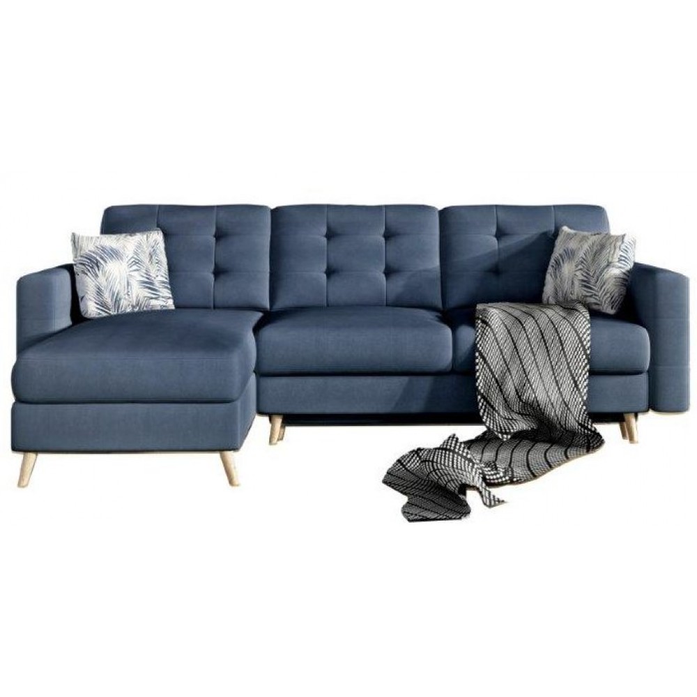 Γωνιακός καναπές Amelion-Μπλε 250x162x87