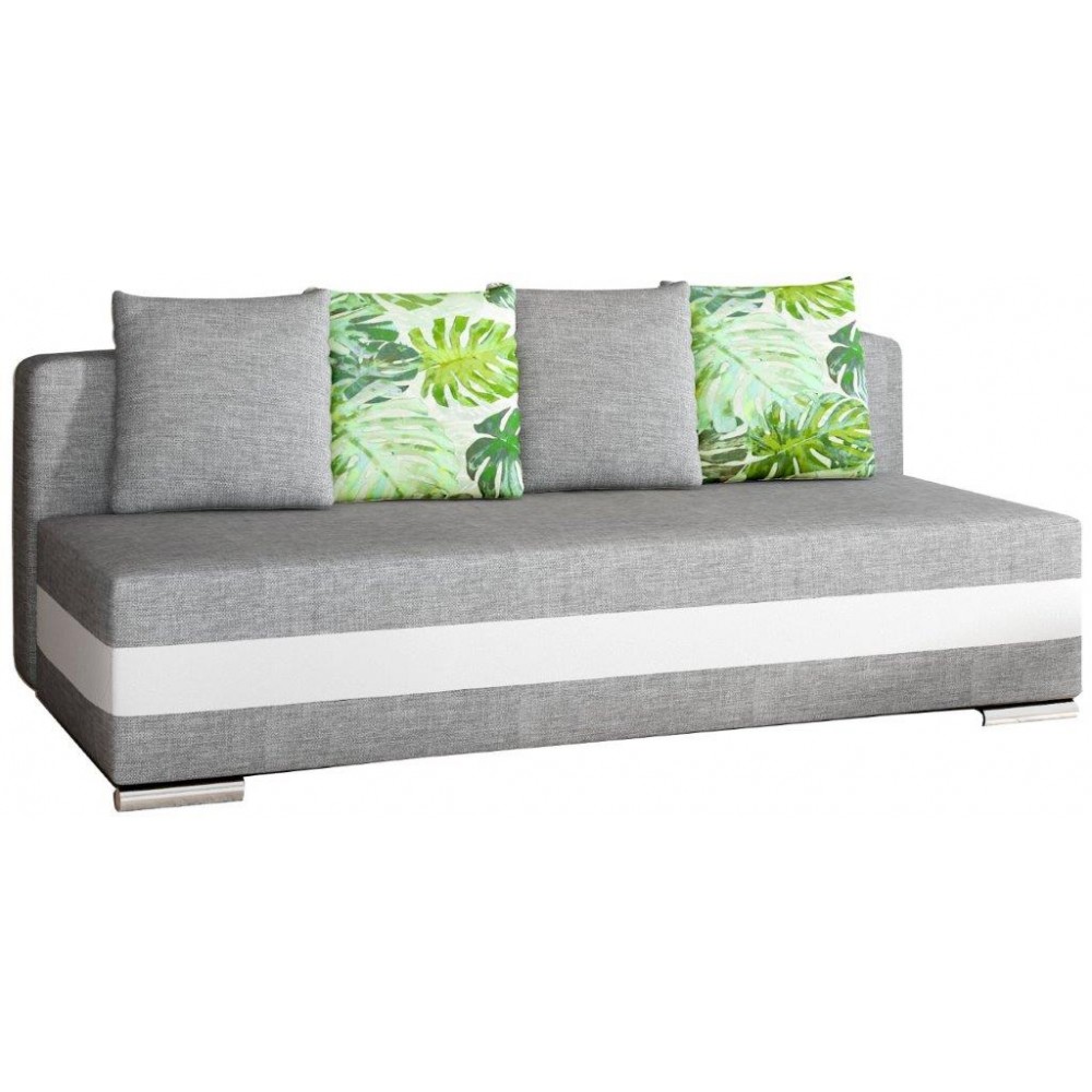 Καναπές - κρεβάτι Zenia-Γκρι - Λευκό