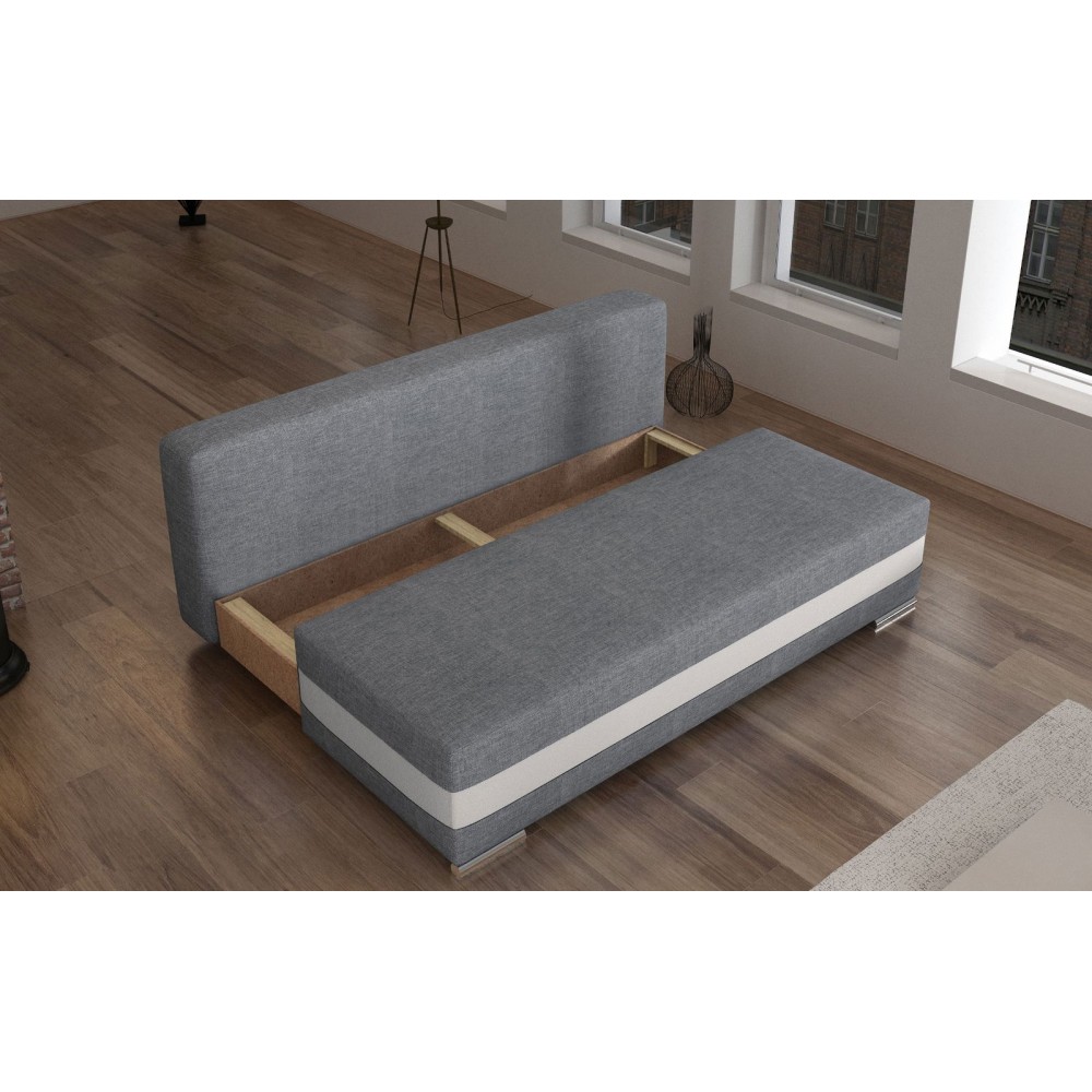 Καναπές - κρεβάτι Zenia-Γκρι - Λευκό