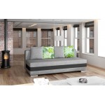 Καναπές - κρεβάτι Zenia-Γκρι - Μαύρο