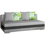 Καναπές - κρεβάτι Zenia-Γκρι - Μαύρο