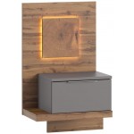 Κομοδίνο Ludost κρεμαστό-Φυσικό - Γκρι-Αριστερά