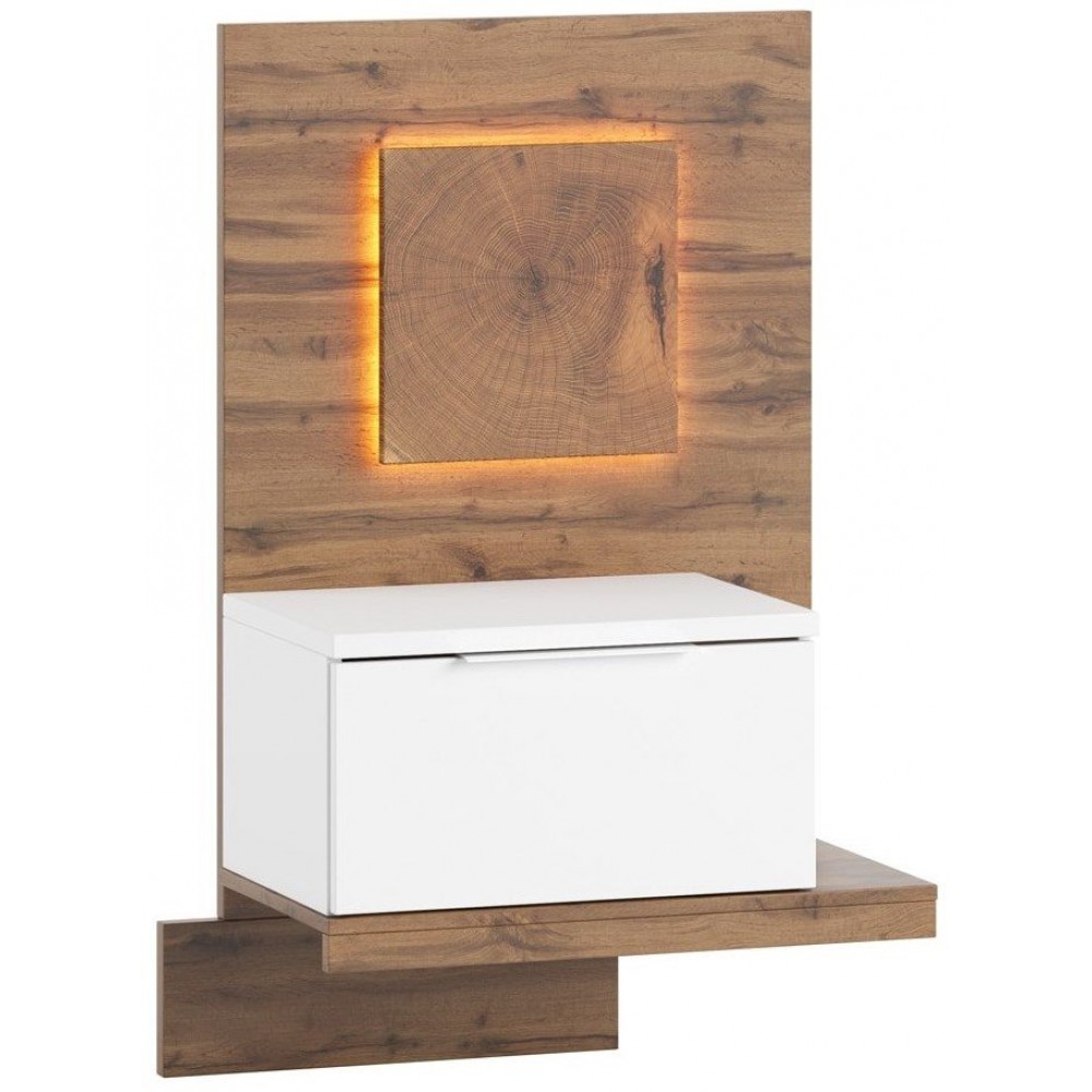 Κομοδίνο Ludost κρεμαστό-Φυσικό - Γκρι-Αριστερά