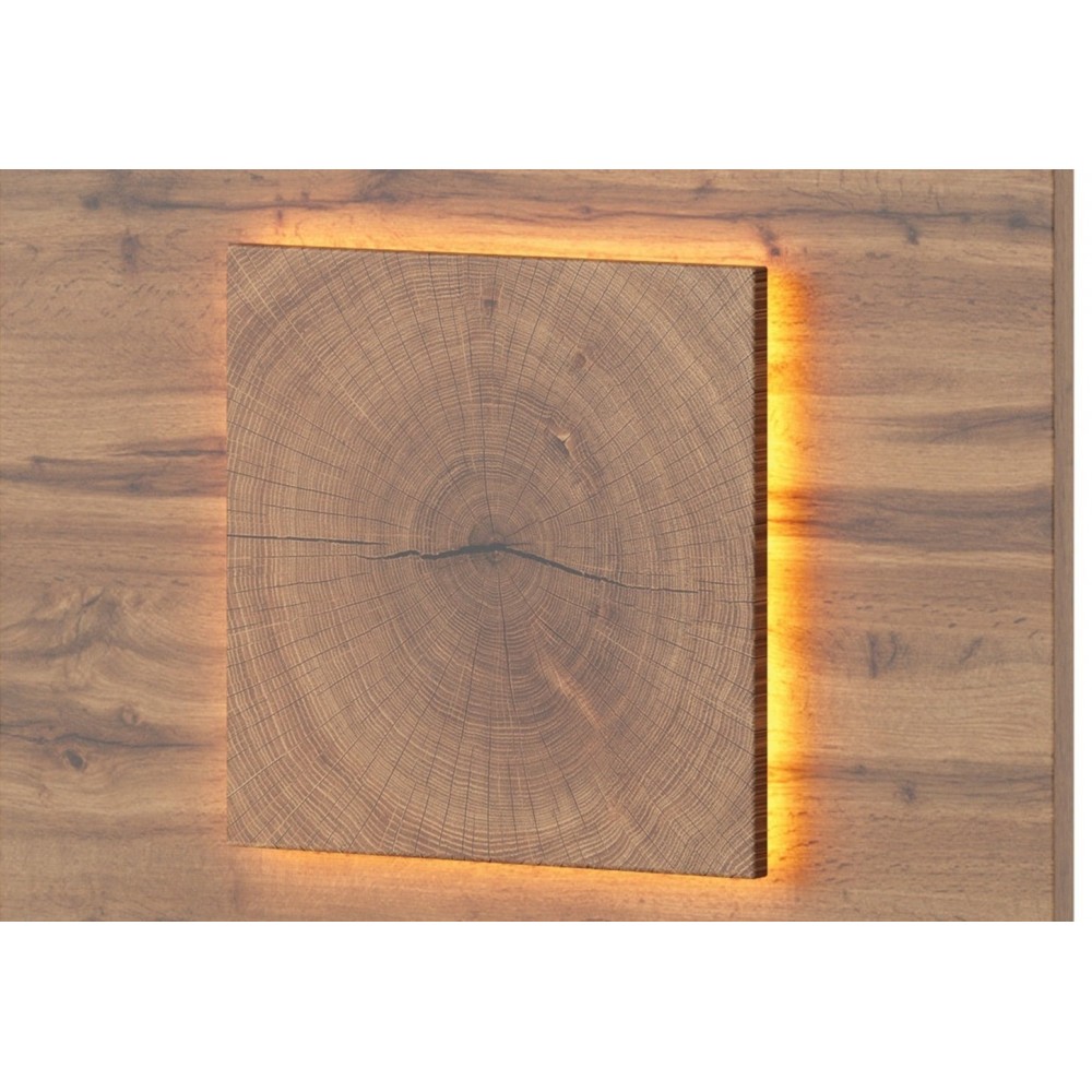 Κομοδίνο Ludost κρεμαστό-Φυσικό - Γκρι-Αριστερά