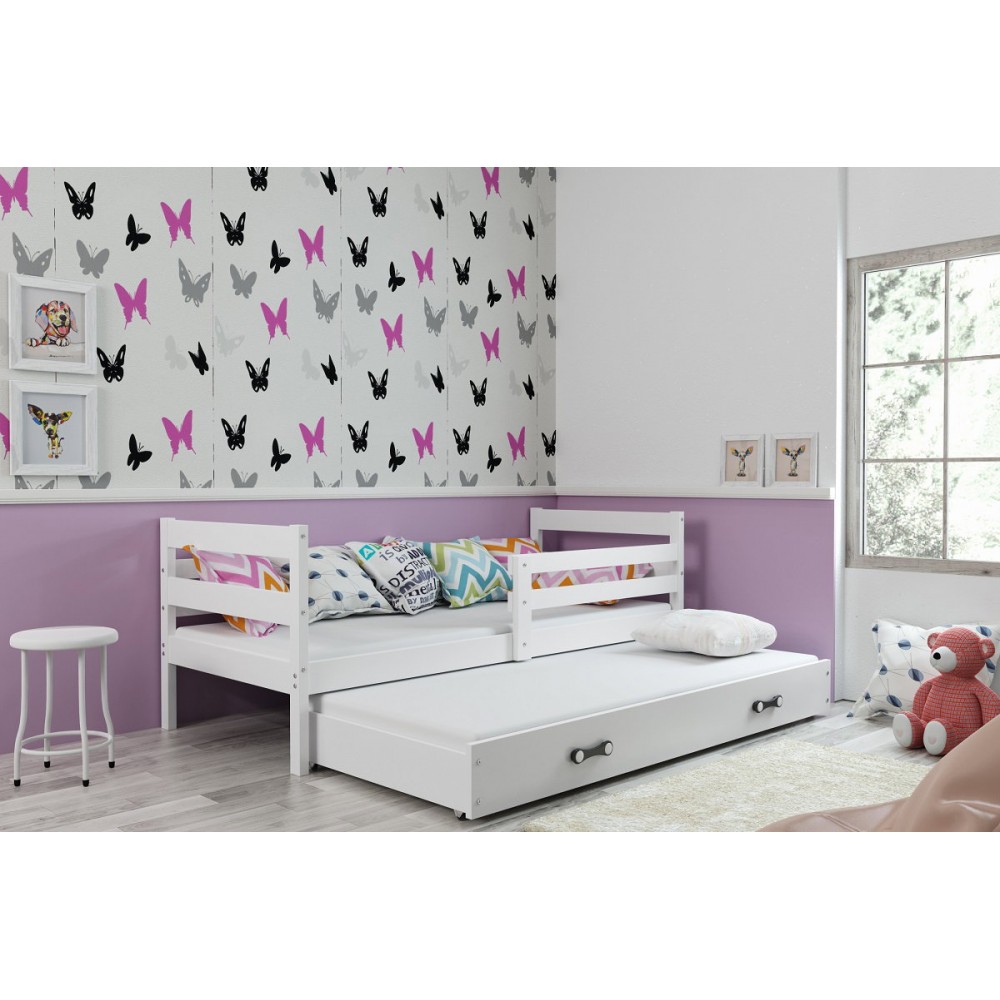 Παιδικό Κρεβάτι Puzzle II-Λευκό-200 x 90 206x97x77