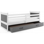 Κρεβάτι Riccon-Λευκό - Γραφίτης-200 x 90 205x97x73