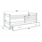Κρεβάτι Riccon-Φυσικό - Γραφίτης-200 x 90 205x97x73