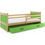 Κρεβάτι Riccon-Φυσικό - Πράσινο-200 x 90 205x97x73