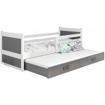 Κρεβάτι Riccon II-Λευκό - Γραφίτης-200 x 90 206x97x73