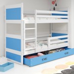 Κουκέτα Riccon-Λευκό - Μπλε-200 x 90 206x97x154
