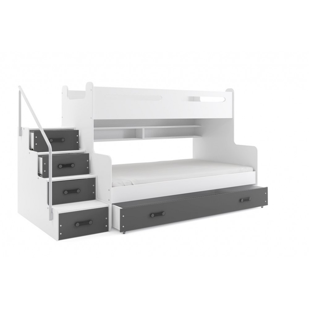 Κουκέτα Steps-Λευκό - Γραφίτης 260x124x145