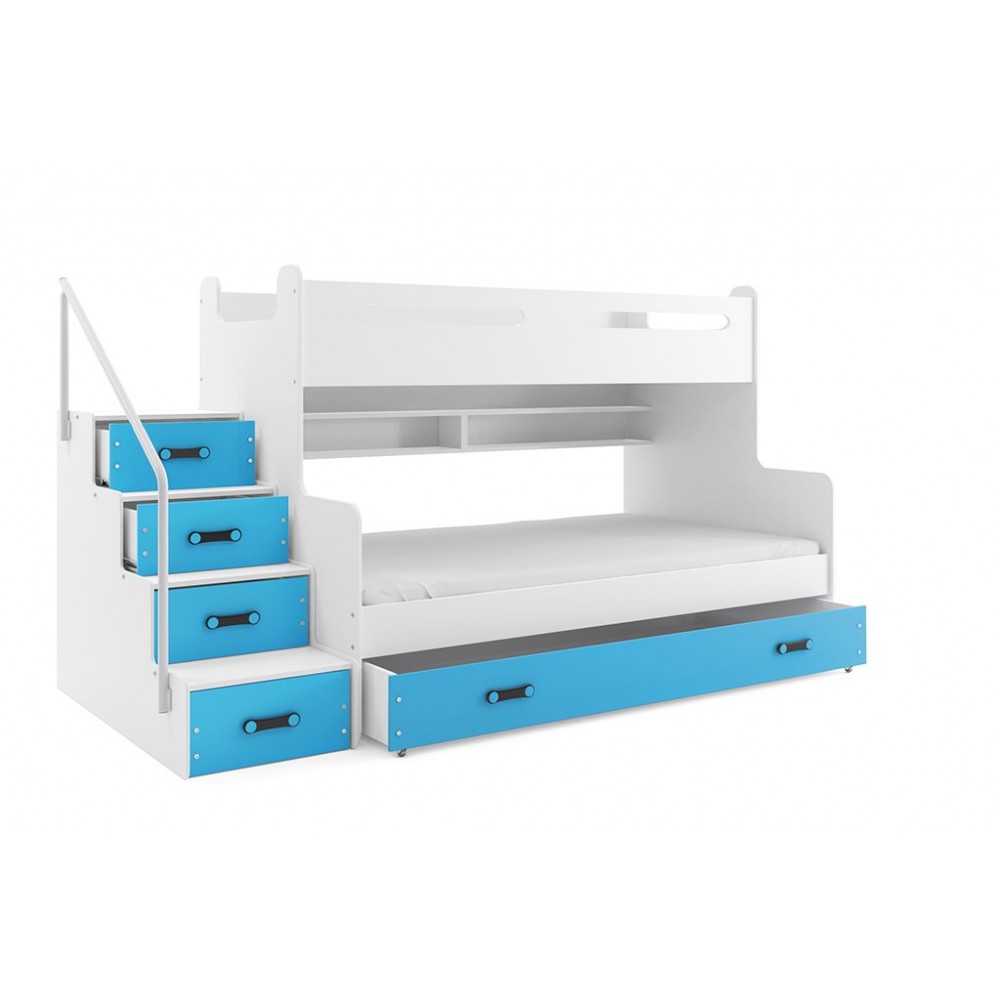 Κουκέτα Steps-Λευκό - Μπλε 260x124x145