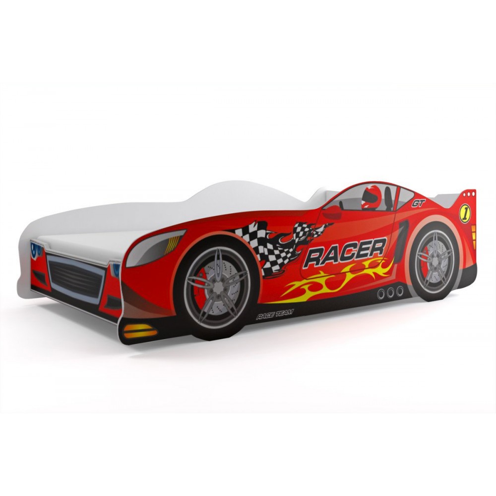 Παιδικό Κρεβάτι Racer-Κόκκινο 83x166x50