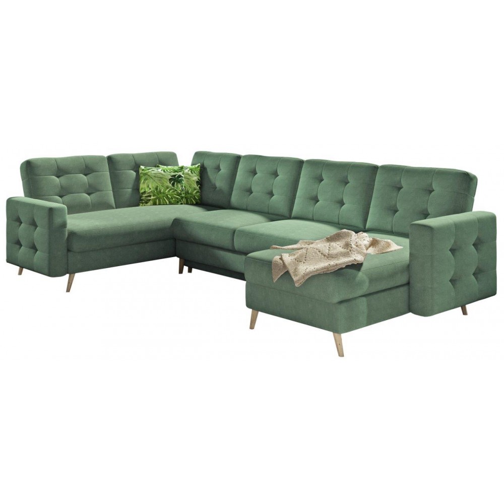 Γωνιακός καναπές Amelion Plus-Φυστικί