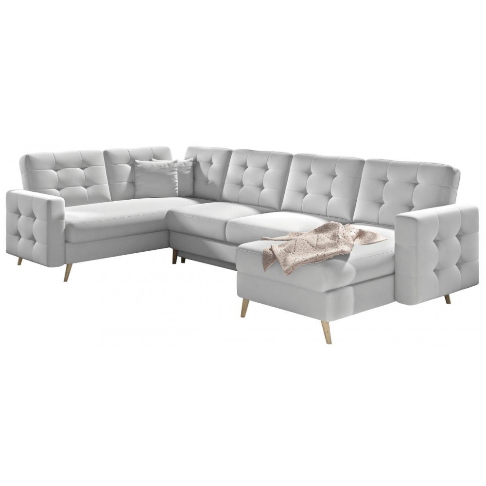 Γωνιακός καναπές Amelion Plus-Λευκό