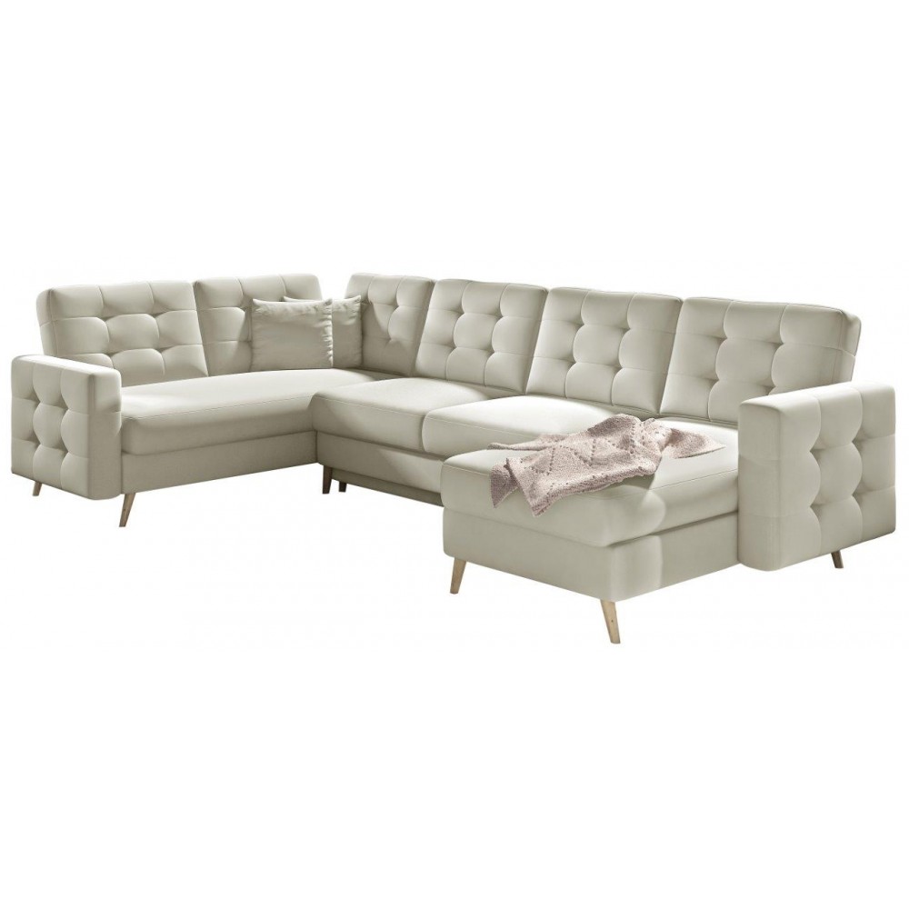 Γωνιακός καναπές Amelion Plus-Μπεζ