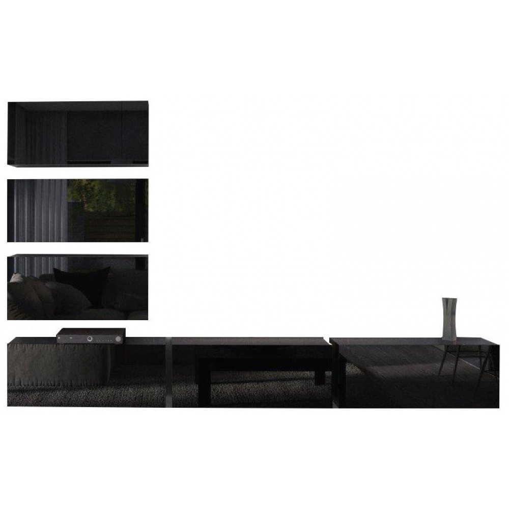 Σύνθεση σαλονιού Malcon-Μαύρο