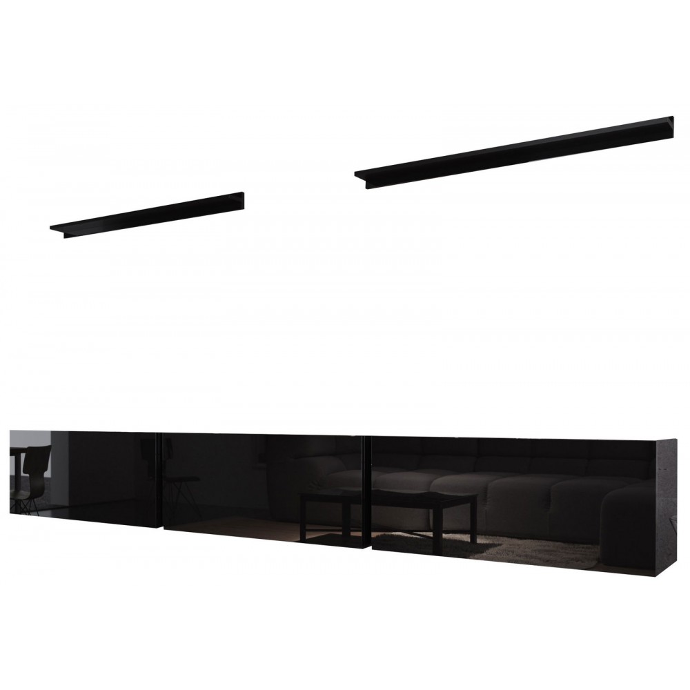 Σύνθεση σαλονιού Settio-Μαύρο