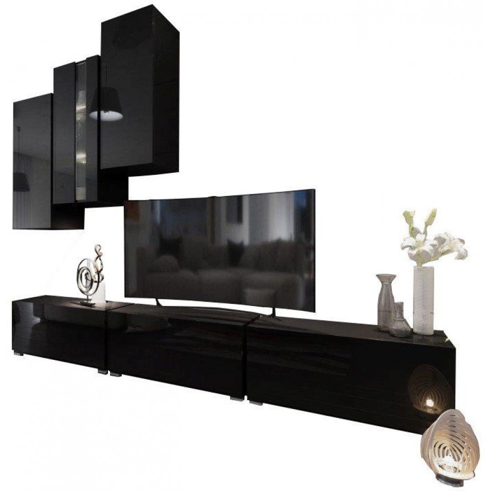 Σύνθεση σαλονιού Pike-Μαύρο