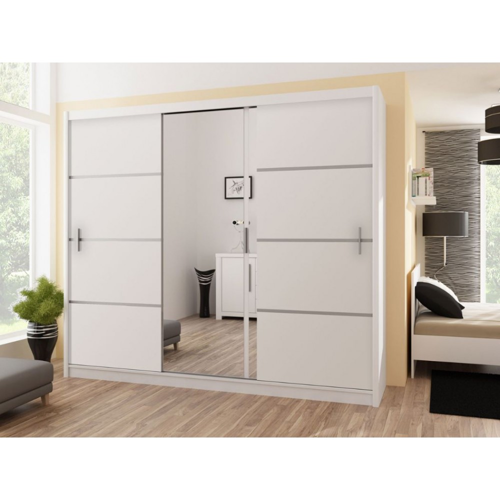 Ντουλάπα Vista-Μήκος: 250 εκ.-Λευκό