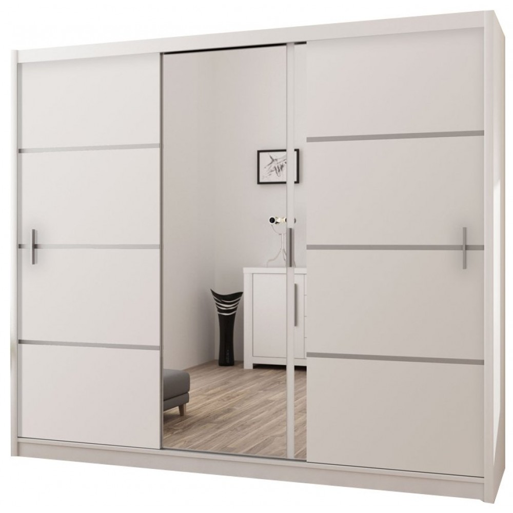 Ντουλάπα Vista-Μήκος: 250 εκ.-Λευκό