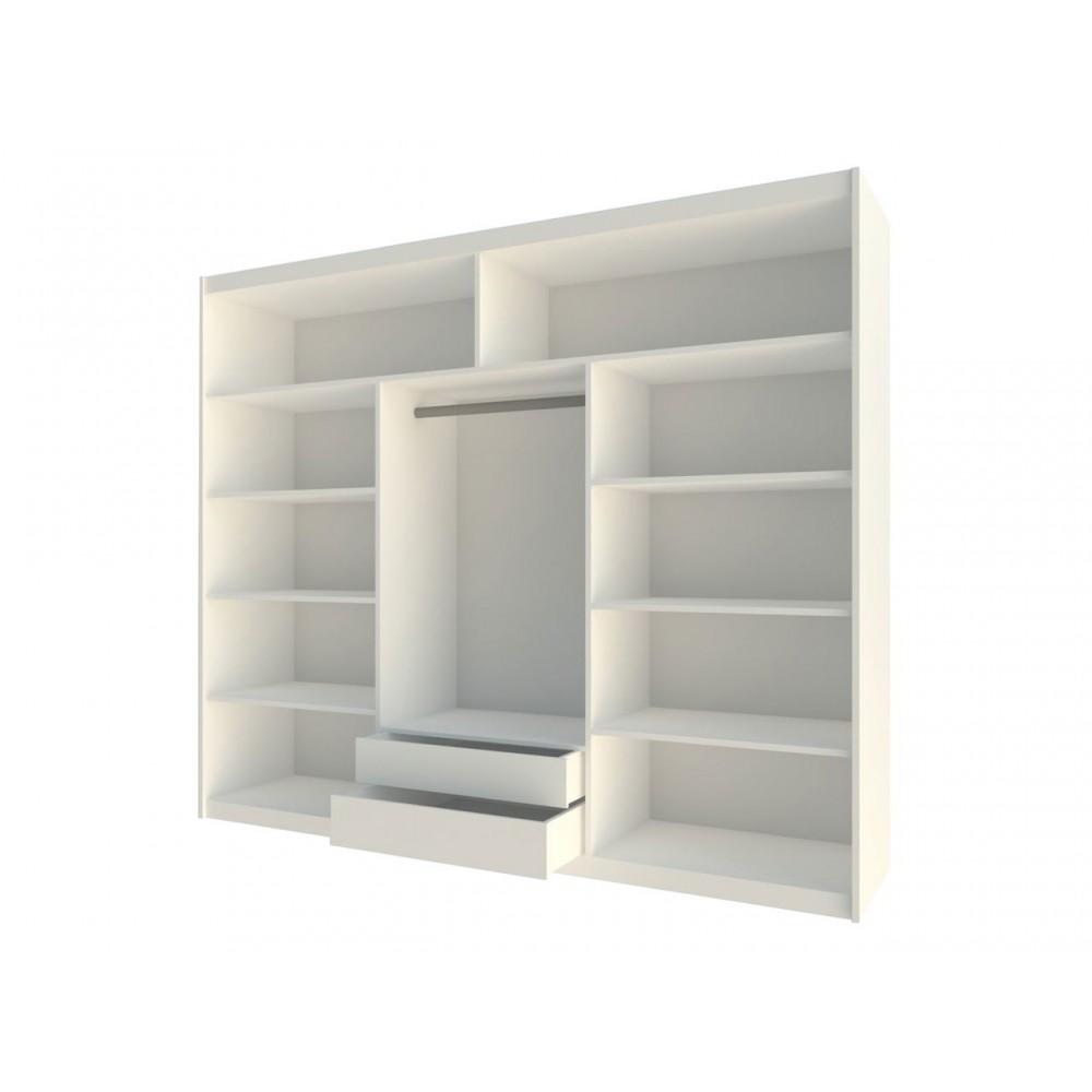 Ντουλάπα Vista-Μήκος: 250 εκ.-Λευκό