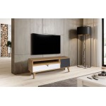 Έπιπλο τηλεόρασης Memone-Φυσικό - Γκρι