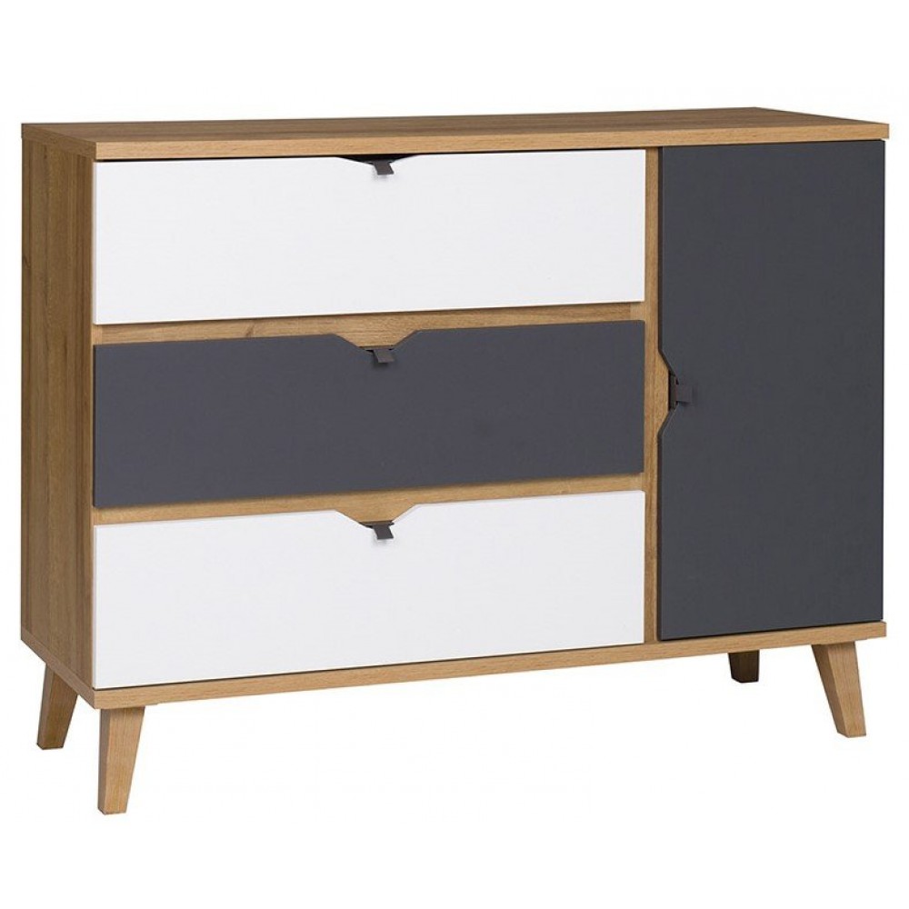 Συρταριέρα Memone plus-Φυσικό - Γκρι