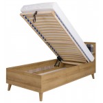 Κρεβάτι Memone-Φυσικό - Γκρι