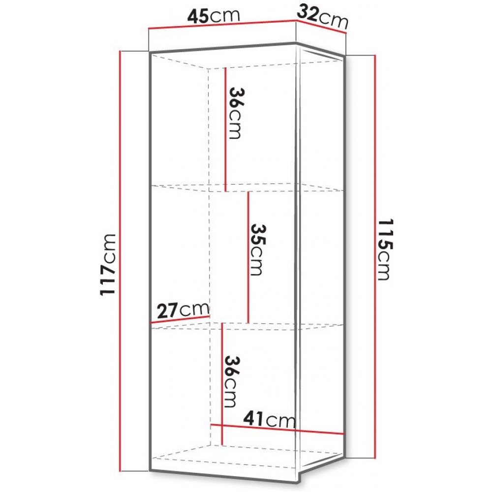Κρεμαστό ντουλάπι Calabrini 105x32x35