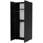 Ντουλάπα Calabrini δίφυλλη-Μαύρο