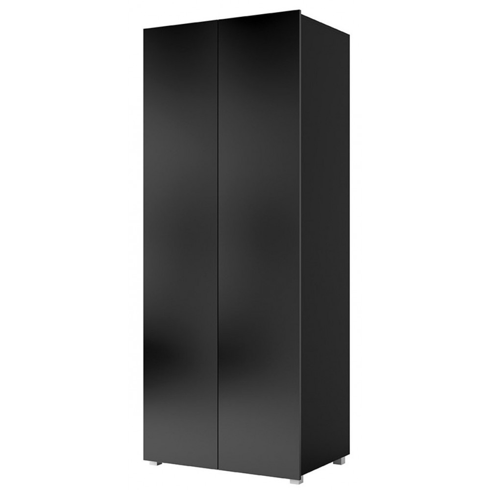 Ντουλάπα Calabrini δίφυλλη-Μαύρο